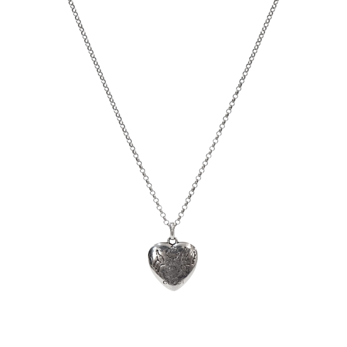 구찌 블라인드 포 러브 실버 목걸이 C-B52793(Gucci Blind for Love Silver Necklace C-B52793)