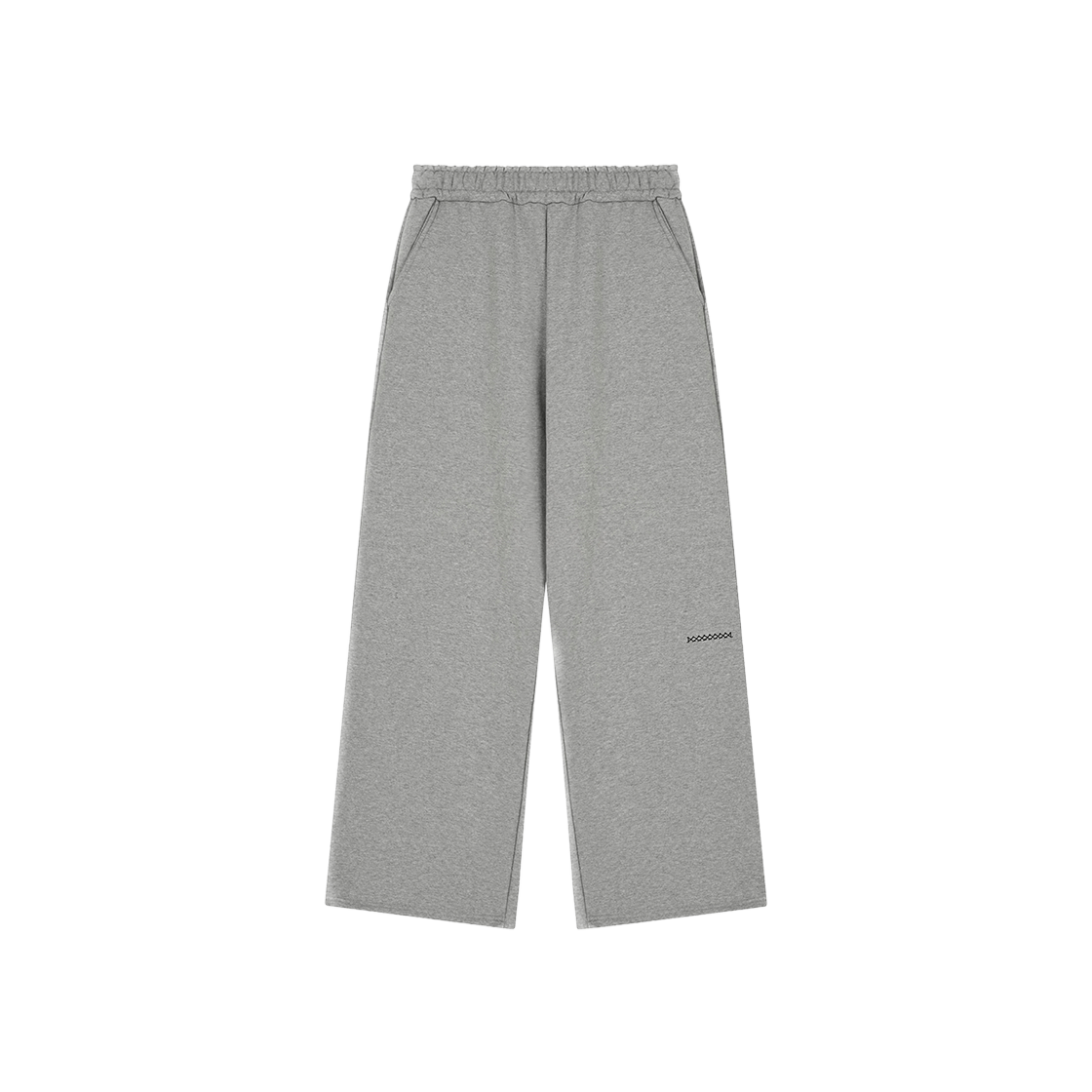 Junne P16 로우 라이즈 와이드 스웻 팬츠 그레이(Junne P16 Low Rise Wide Sweat Pants Grey)