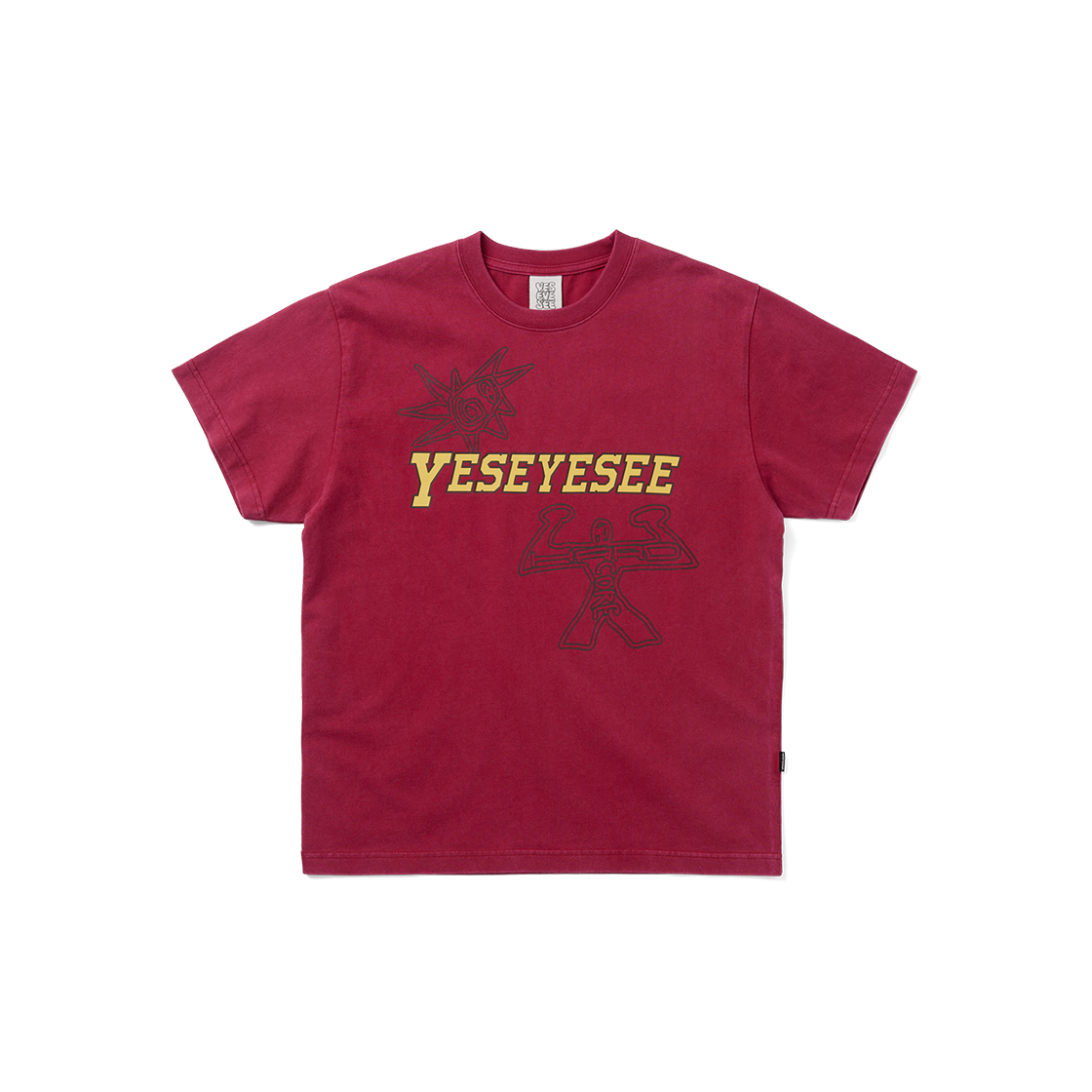 [더블적립] 예스아이씨 하드코어 티셔츠 레드([더블적립] YESEYESEE Hardcore Tee Red)