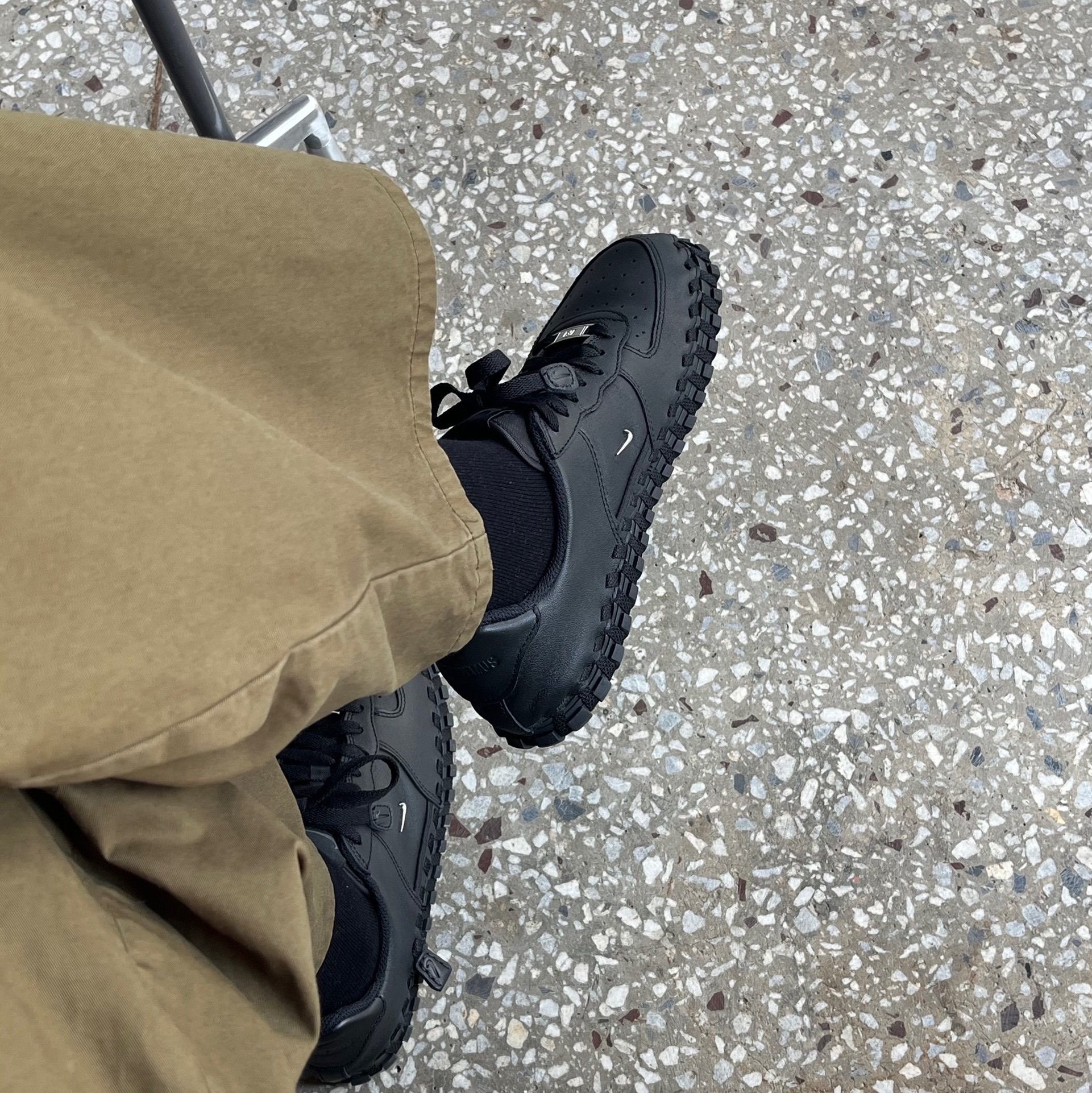Nike x Jacquemus J Force 1 Low LX SP Black 착용 스타일