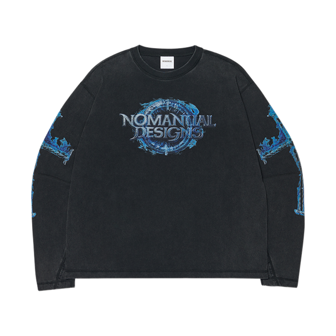 NMSS62LS06WBK NOMANUAL Arc Core Long Sleeve Tee Washed Black