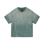 Suade Pocket Cropped Tee Washing Green