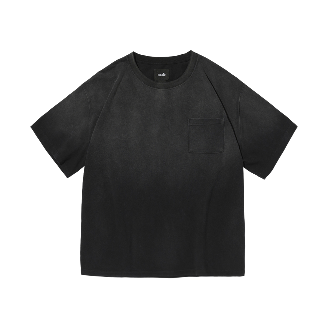 SDFSTO050WB Suade Pocket Cropped Tee Washing Black