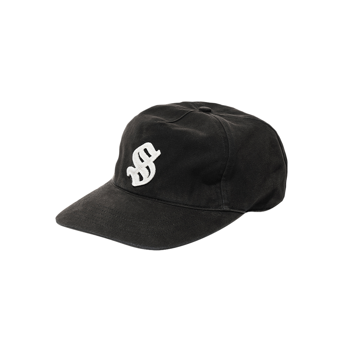 선데이세레머니 올드 잉글리쉬 아플리케 로고 캡 - 블랙(Sunday Ceremony Old English Applique Logo Cap - Black)