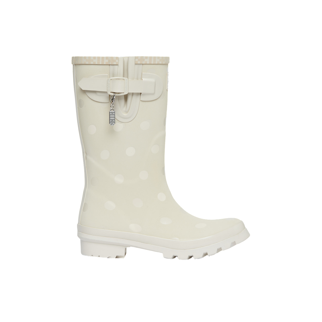 (W) 락피쉬웨더웨어 x 아일릿 오리지널 쇼트 레인 부츠 닷 아이보리((W) Rockfishweatherwear x ILLIT Original Short Rain Boots Dot Ivory)