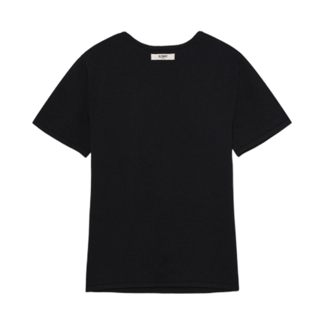 (W) 글로니 G 베이비 니트 티셔츠 블랙((W) Glowny G Baby Knit T-Shirt Black) - 2