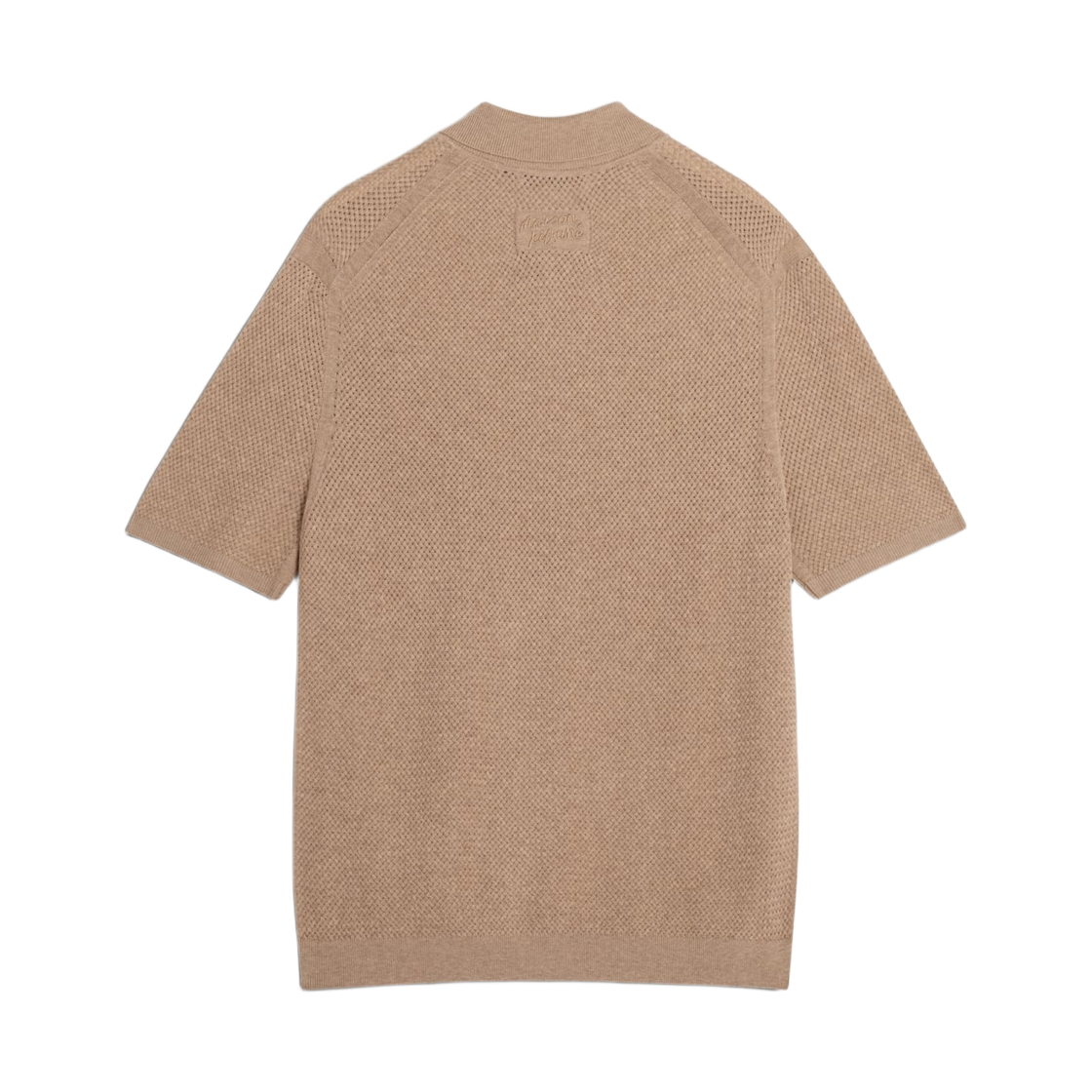 메종 키츠네 텍스쳐드 메리노 코튼 숏슬리브 컴포트 폴로 로스티드 아몬드(Maison Kitsune Textured Merino Cotton Short Sleeve Comfort Polo Roasted almond) - 2