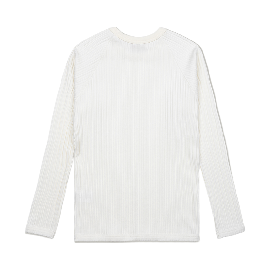 플로즈룸 리브드 슬림 롱 슬리브 화이트(Flawsroom Ribbed Slim Long Sleeve White) - 2