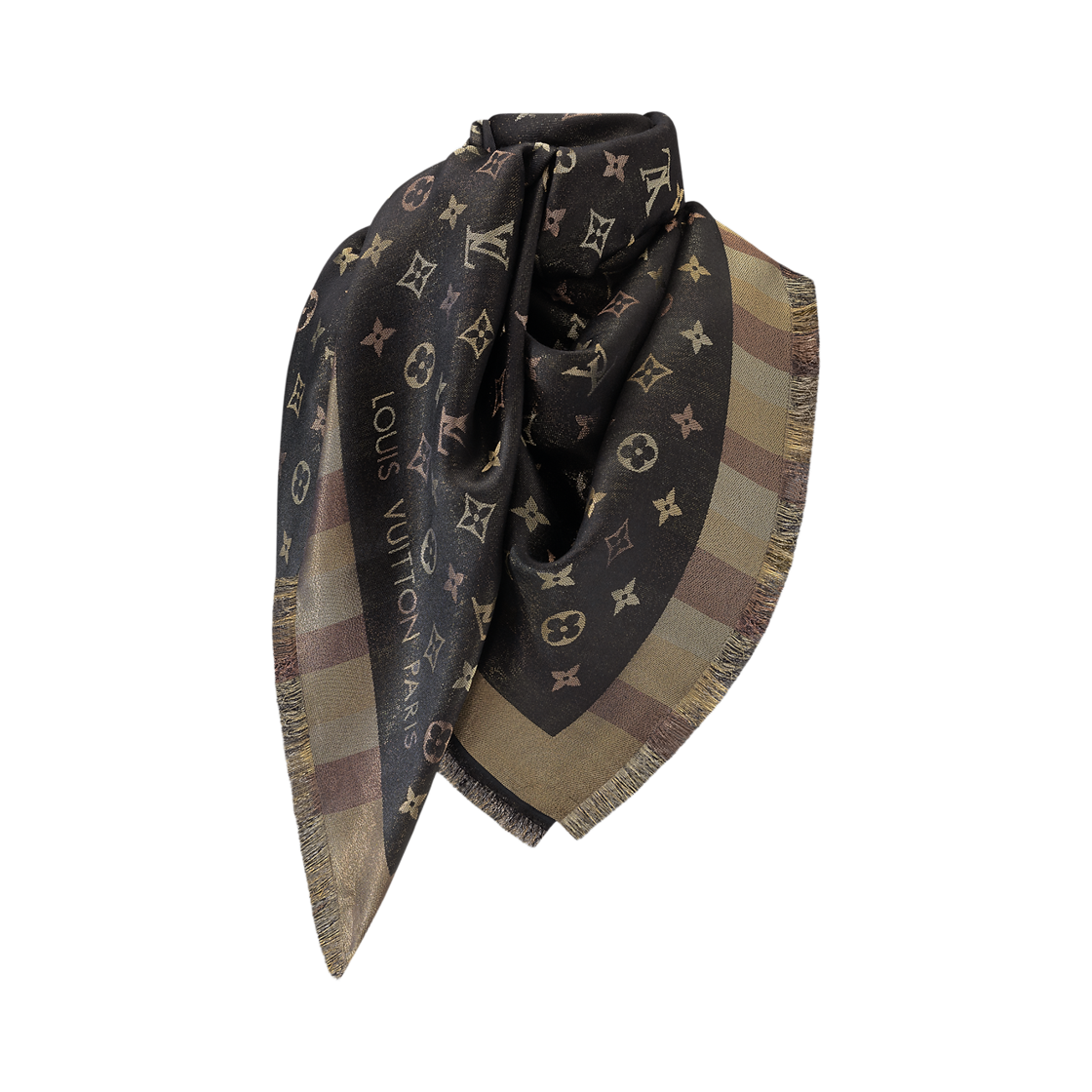 (W) 루이비통 쏘 샤인 모노그램 숄 마론((W) Louis Vuitton So Shine Monogram Shawl Marron) - 2