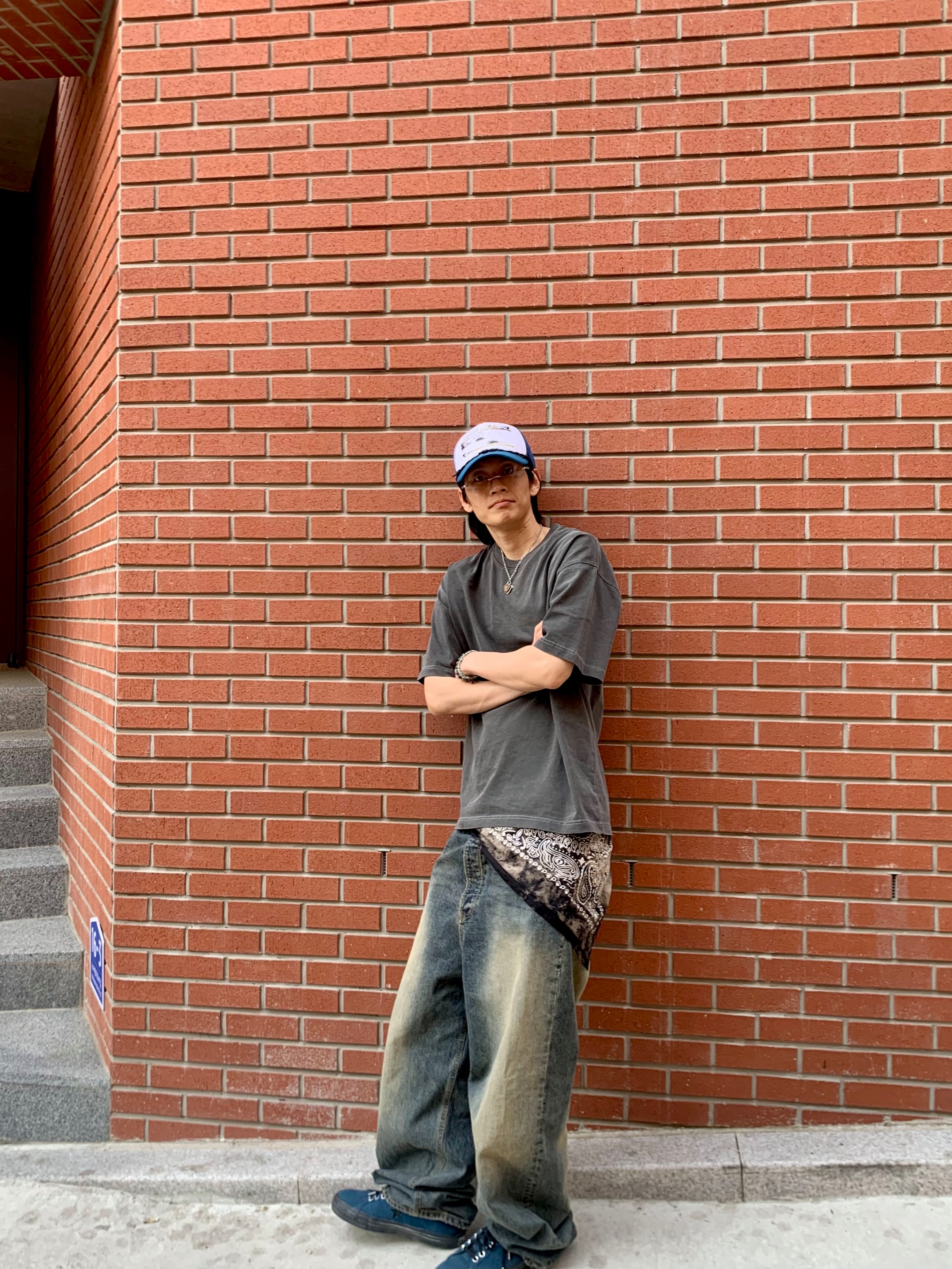 Heisan Nowhere Rope Trucker Cap - Blue, Converse x Thisisneverthat One Star Ox Poseidon 착용 스타일 - 2