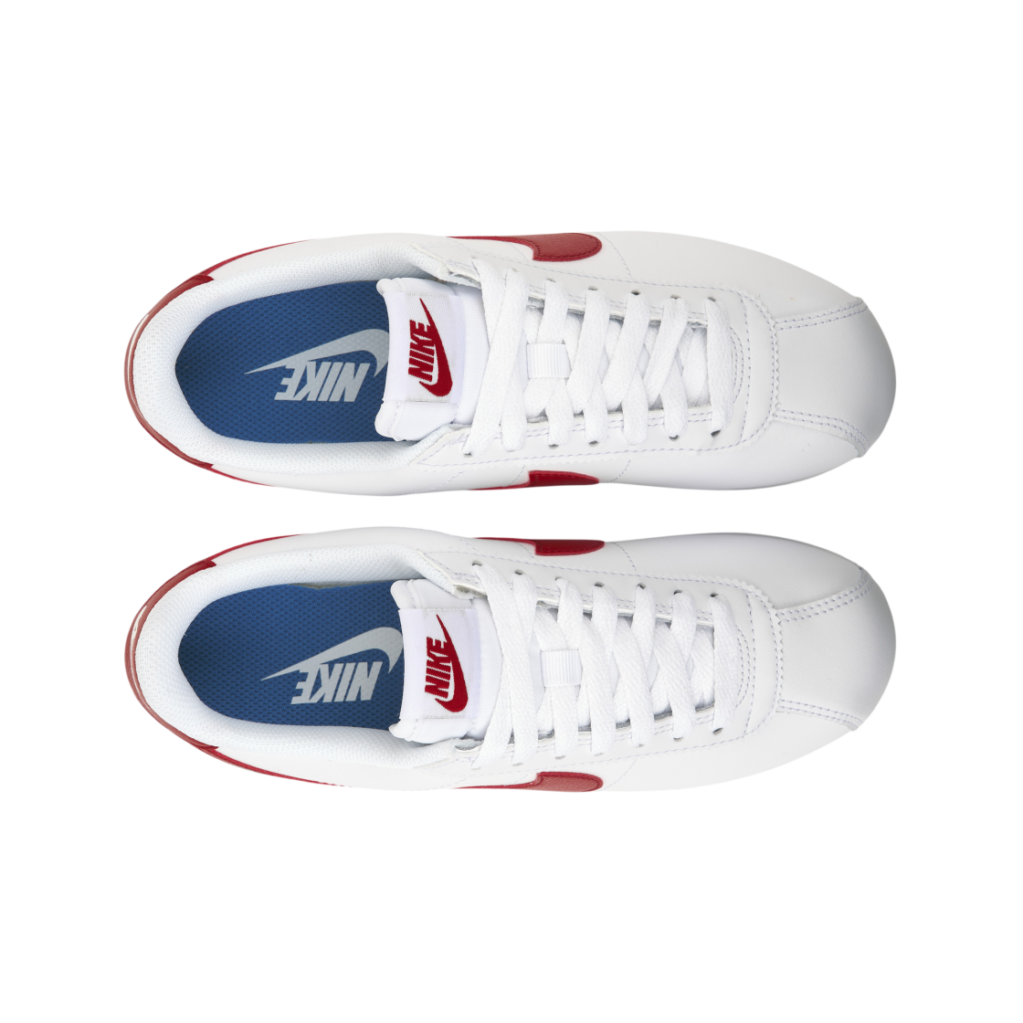 (W) 나이키 코르테즈 레더 화이트 바시티 레드((W) Nike Cortez Leather White Varsity Red) - 5