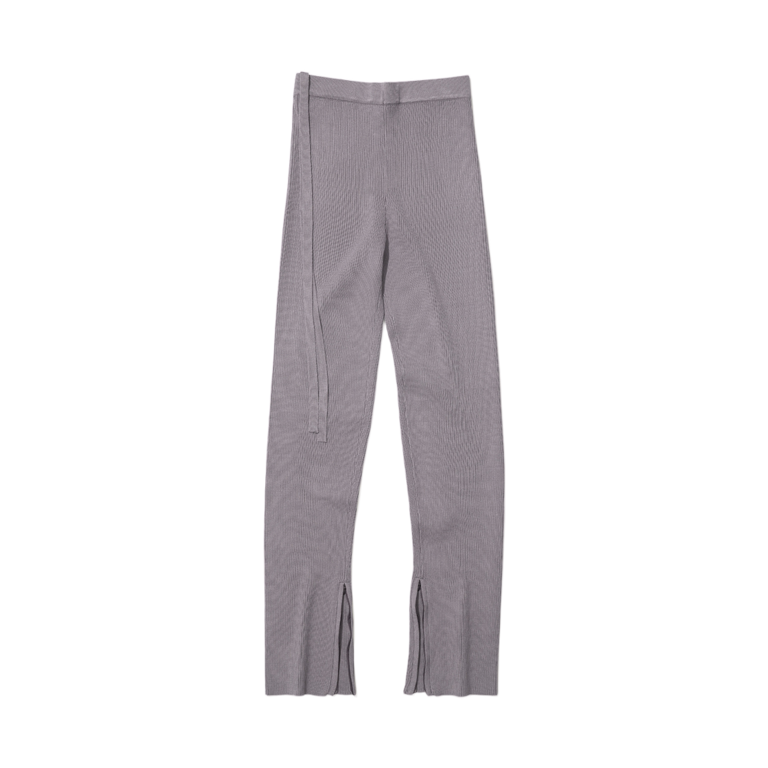 (W) 파르티멘토 사이드 집업 립드 레깅스 팬츠 퍼플 베이지((W) Partimento Side Zip Up Ribbed Leggings Pants Purple Beige)