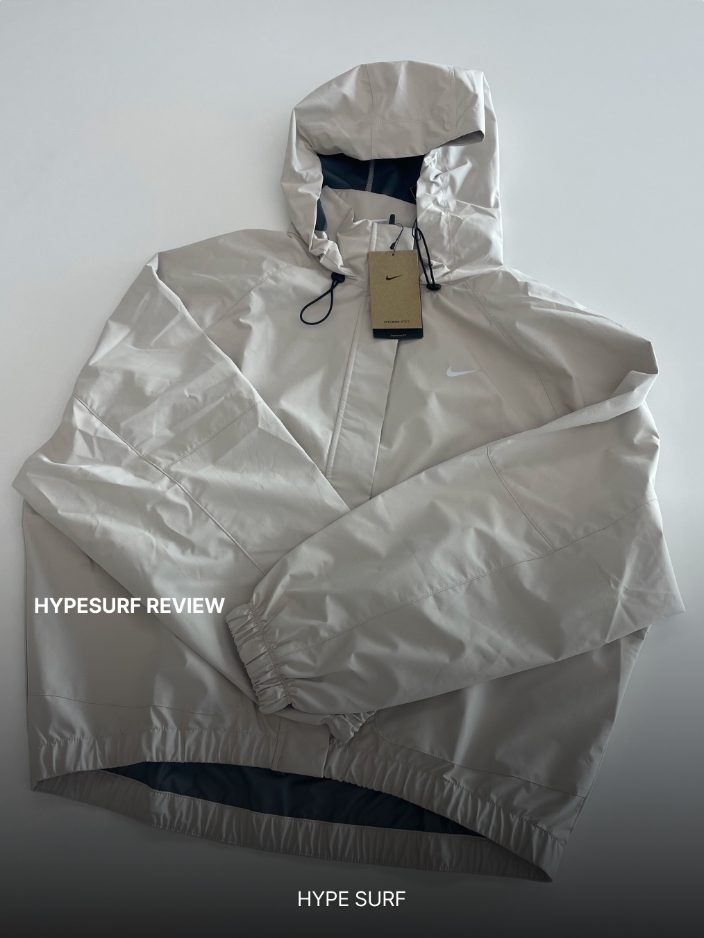 (W) Nike Storm Fit Swift Running Jacket Light Orewood Brown Black - Asia 착용 스타일 - 3