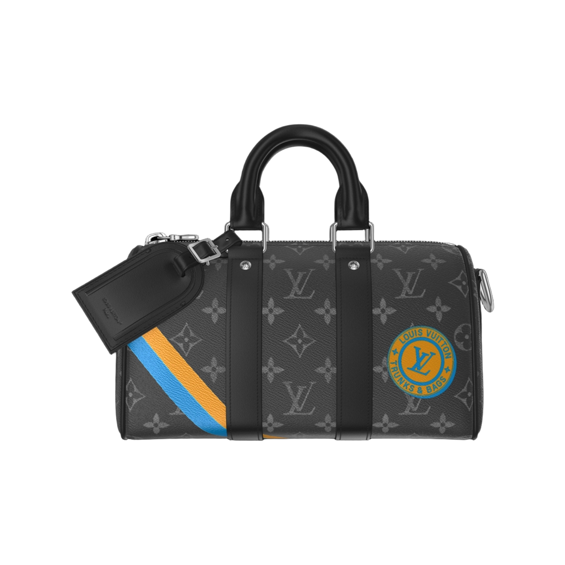 P01942 Louis Vuitton Keepall 25 Monogram Eclipse Coated Canvas