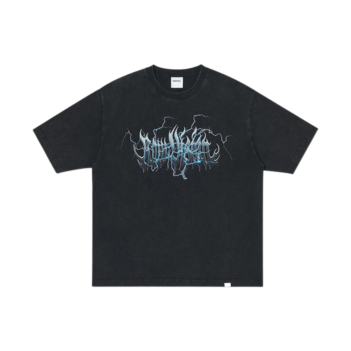 NMSS62TS28WBK NOMANUAL Lightning Raw Vision T-Shirt Washed Black