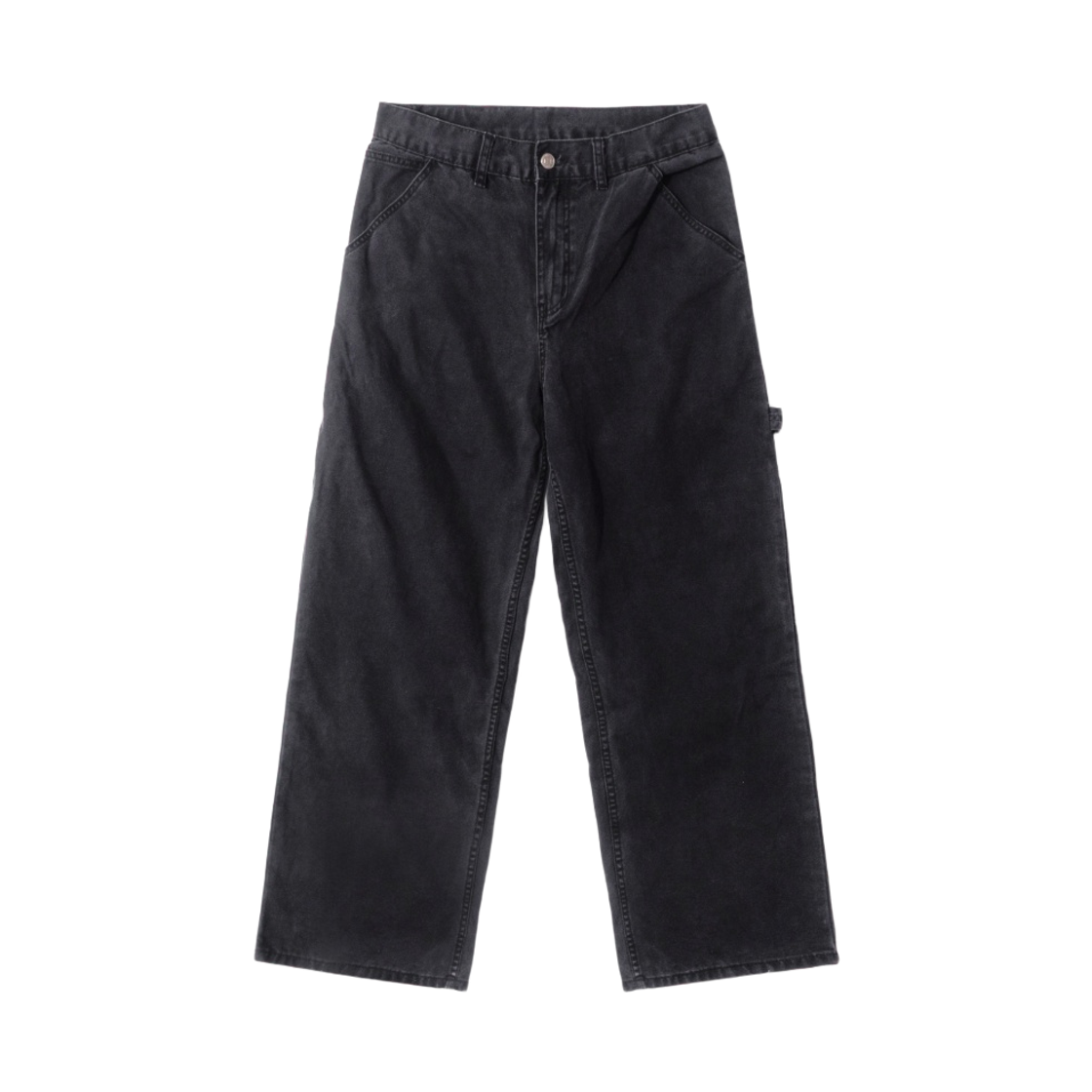 큐티에잇 가먼츠 워시드 옥스포드 카펜터 팬츠 블랙(QT8 GARMENTS Washed Oxford Carpenter Pants Black) - 1