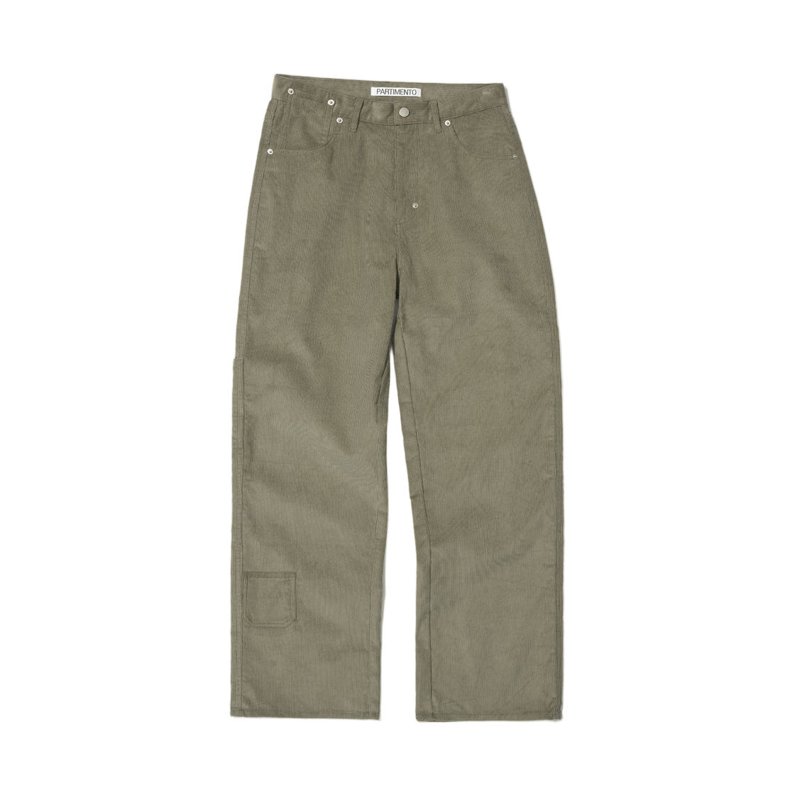 (W) 파르티멘토 코듀로이 포켓 포인티드 워크 팬츠 카키 베이지((W) Partimento Corduroy Pocket Pointed Work Pants Khaki Beige) - 1