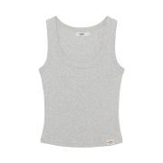 (W) Glowny G Classic Scoop Neck Sleeveless Melange Gray