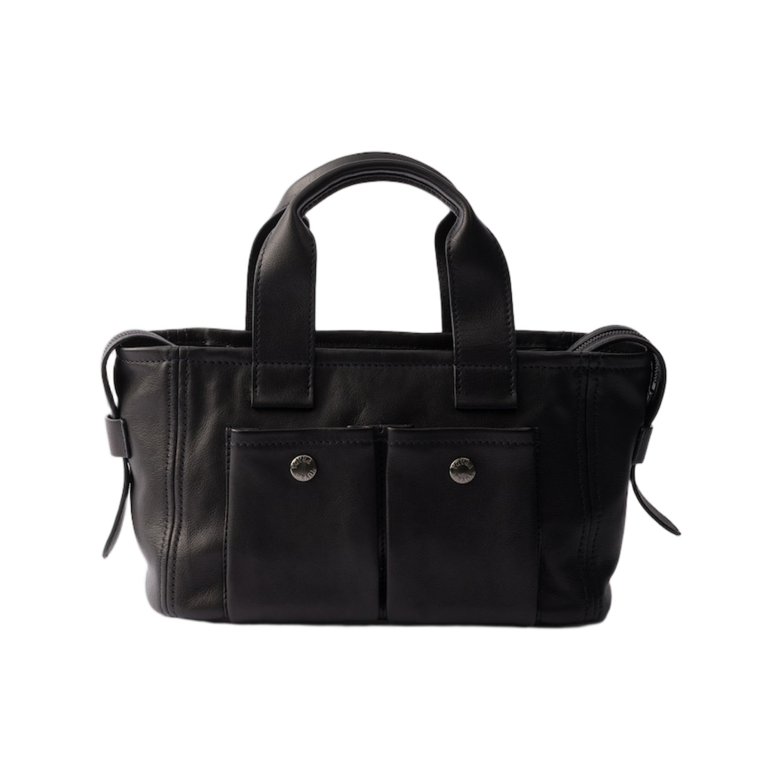 프라다 루트 미디움 레더 토트백 블랙(Prada Route Medium Leather Tote Bag Black) - 2