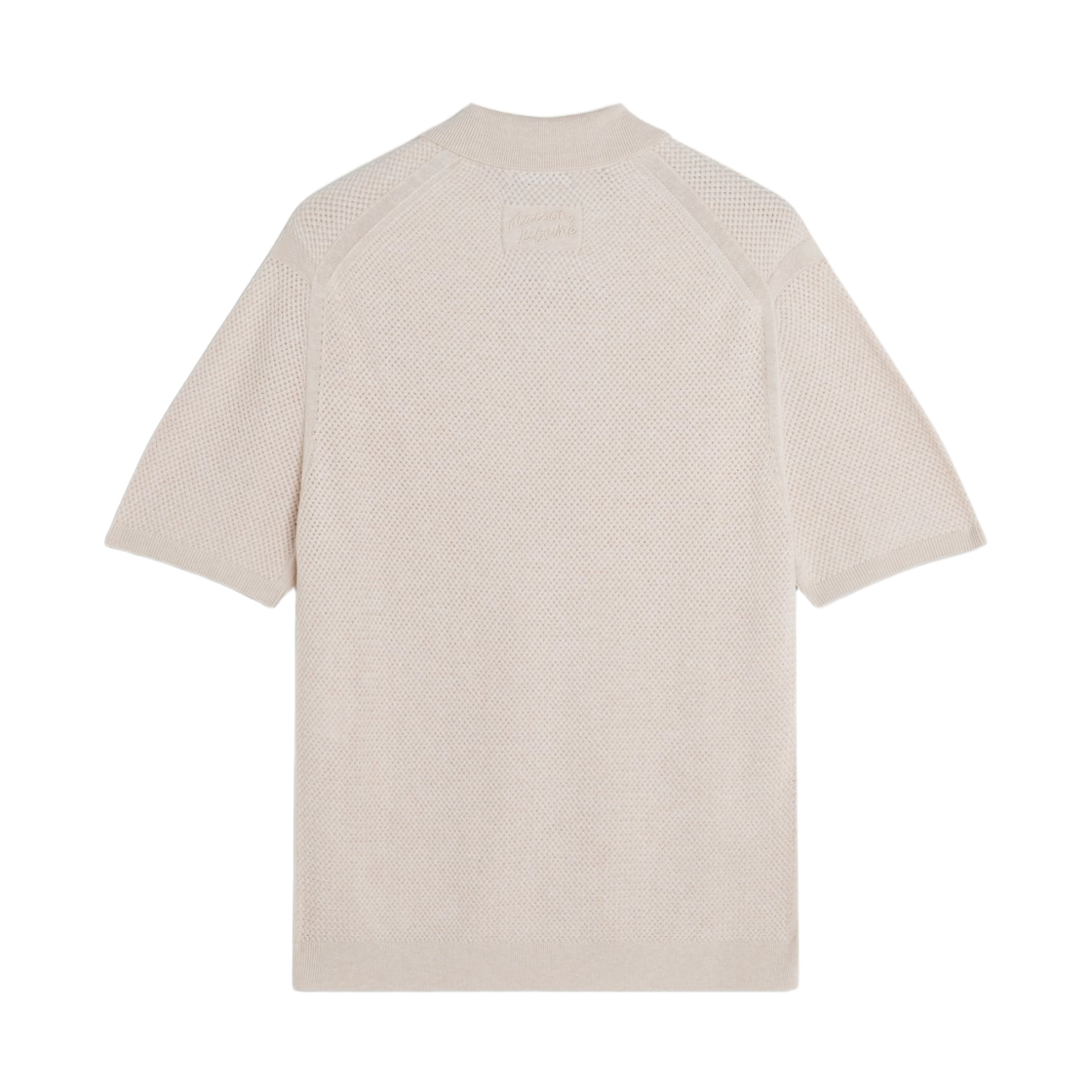 메종 키츠네 텍스쳐드 메리노 코튼 숏슬리브 컴포트 폴로 라일락 파우더(Maison Kitsune Textured Merino Cotton Short Sleeve Comfort Polo Lilac powder) - 2