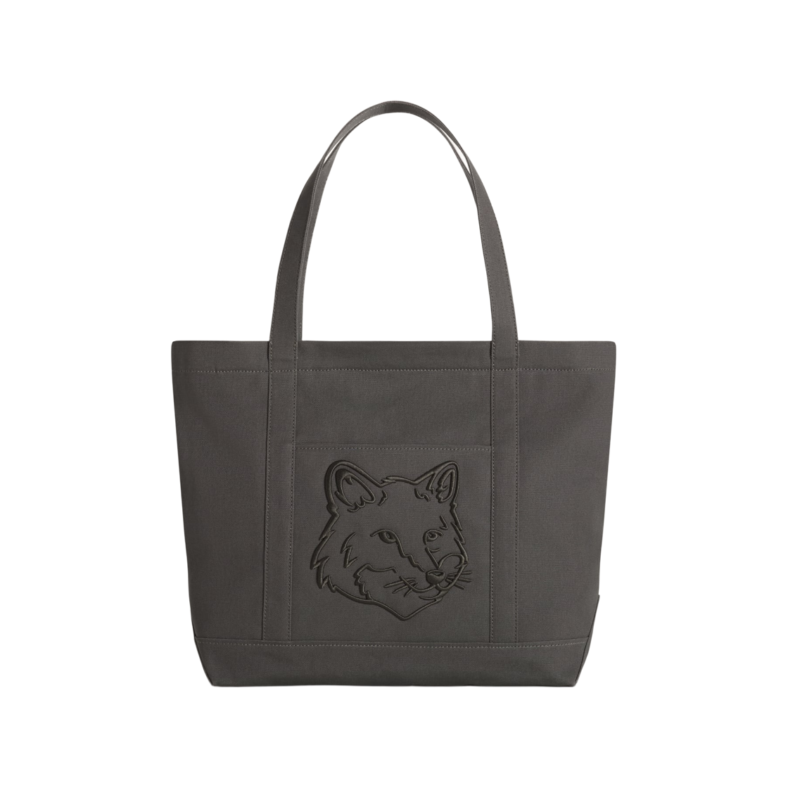 메종 키츠네 라지 폭스 헤드 토트백 벨루가(Maison Kitsune Large Fox Head Tote Bag Beluga)