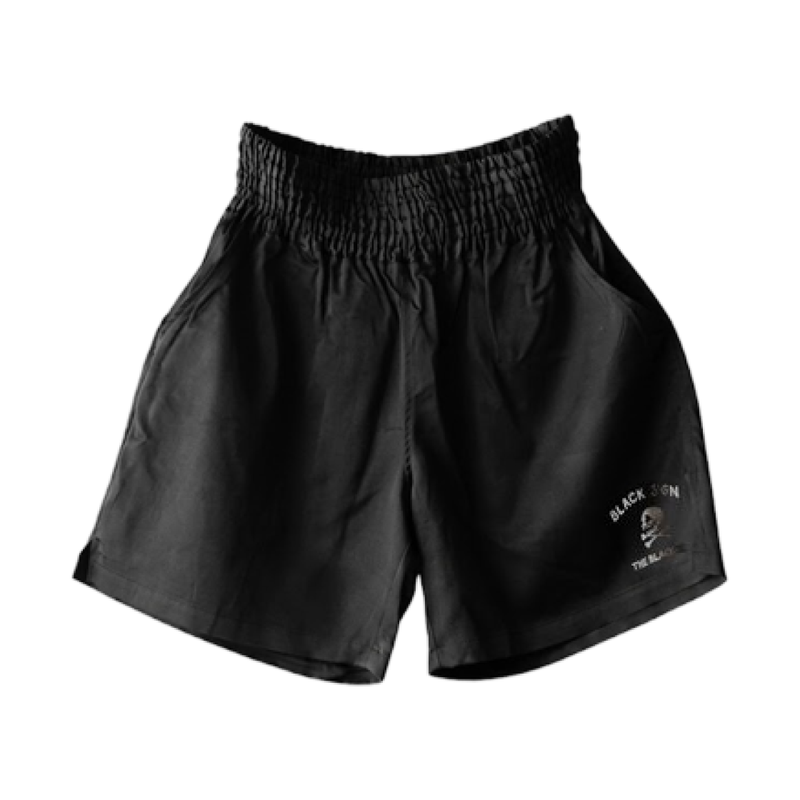 블랙 사인 메인 매치 복싱 쇼츠 위드 스컬 쉐이디 블랙(Black Sign Main Match Boxing Shorts with Skull Shady Black)