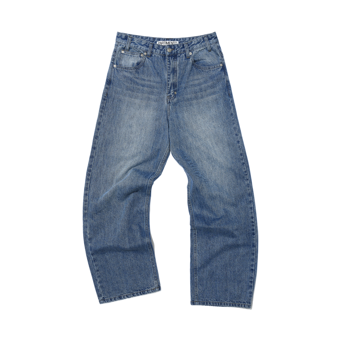 (W) 파르티멘토 클래식 와이드 레그 루즈 진 샌드 블루((W) Partimento Classic Wide Leg Loose Jeans Sand Blue)