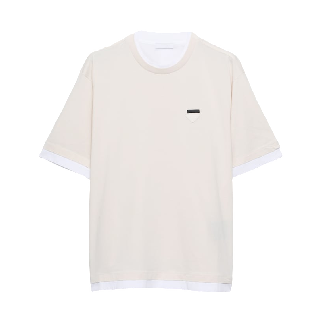 프라다 코튼 티셔츠 토크 화이트(Prada Cotton T-Shirt Talc White)