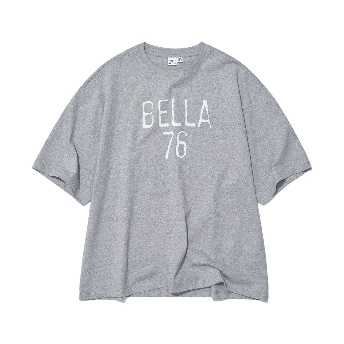 (W) 파르티멘토 차오 벨라 76 패치 숏슬리브 티셔츠 멜란지((W) Partimento Ciao Bella 76 Patch Short Sleeve T-Shirt Melange)