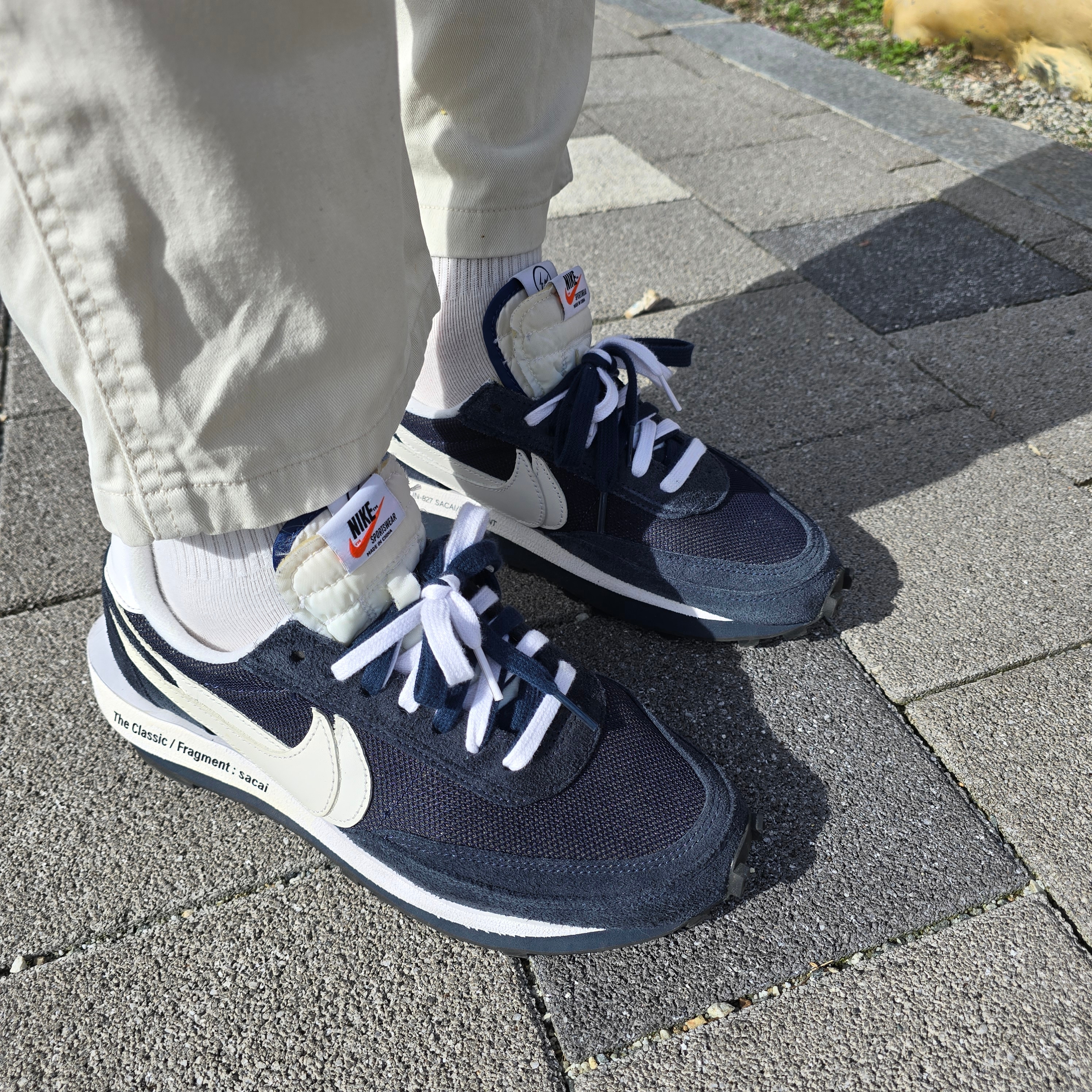 Nike x Sacai x Fragment LDWaffle Blackened Blue 착용 스타일