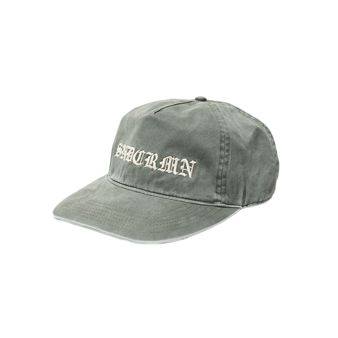 선데이세레머니 워시드 고딕 로고 캡 - 카키 그레이(Sunday Ceremony Washed Gothic Logo Cap - Khaki Grey)