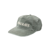 Sunday Ceremony Washed Gothic Logo Cap - Khaki Grey