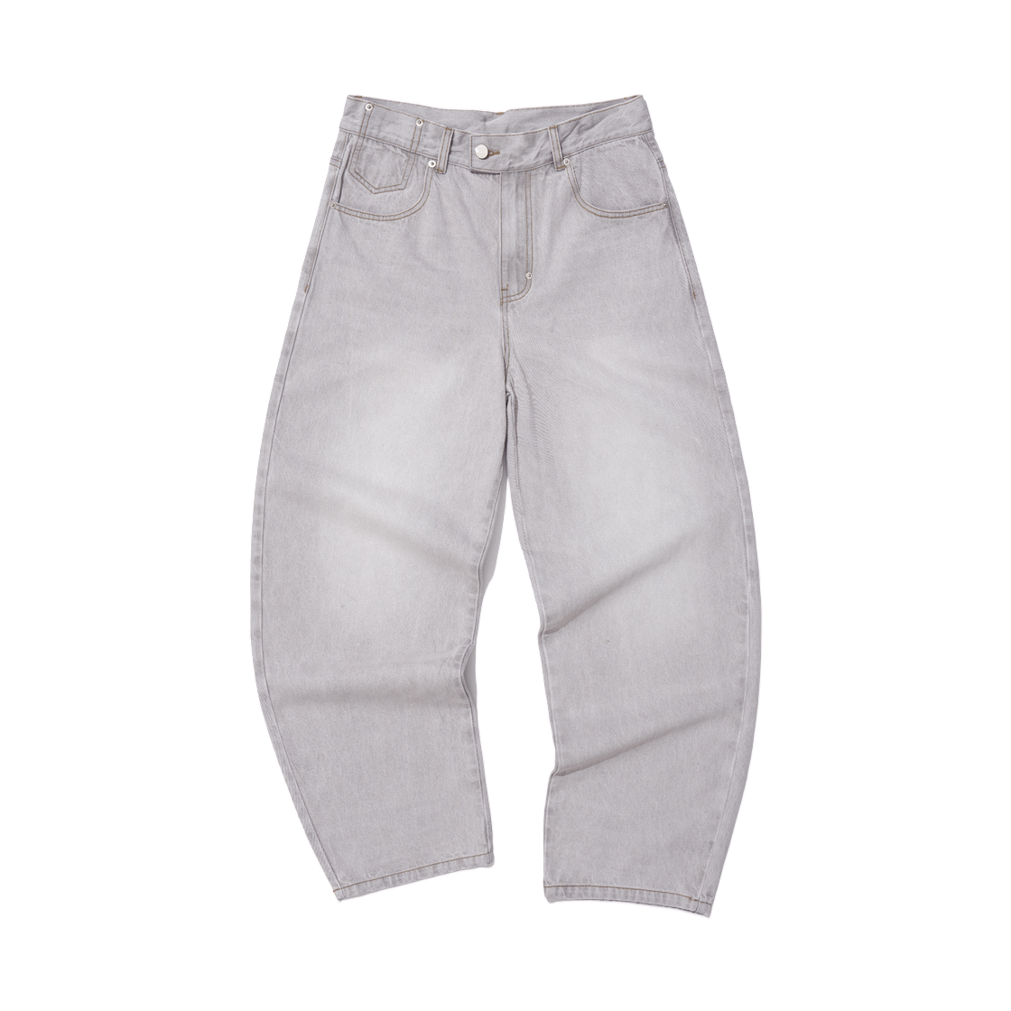 (W) 파르티멘토 신치백 라운딩 진 에크루((W) Partimento Cinch Back Rounding Jeans Ecru) - 1