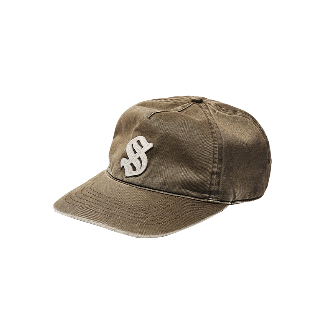 선데이세레머니 올드 잉글리쉬 아플리케 로고 캡 - 라이트 브라운(Sunday Ceremony Old English Applique Logo Cap - Light Brown)
