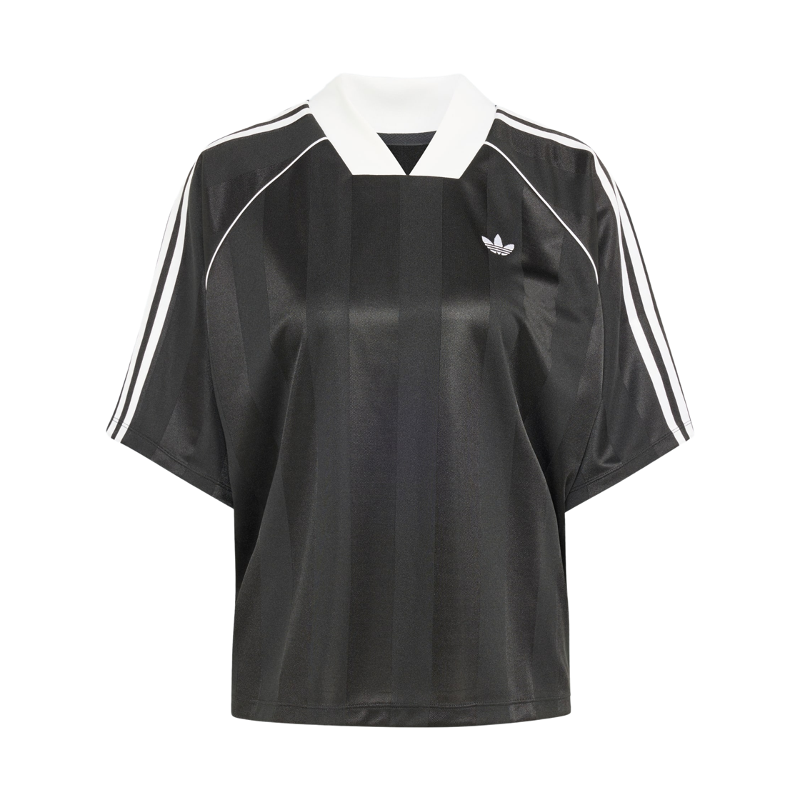 KD2904 (W) Adidas Originals 3 Stripes Jacquard T-Shirt Black - KR Sizing