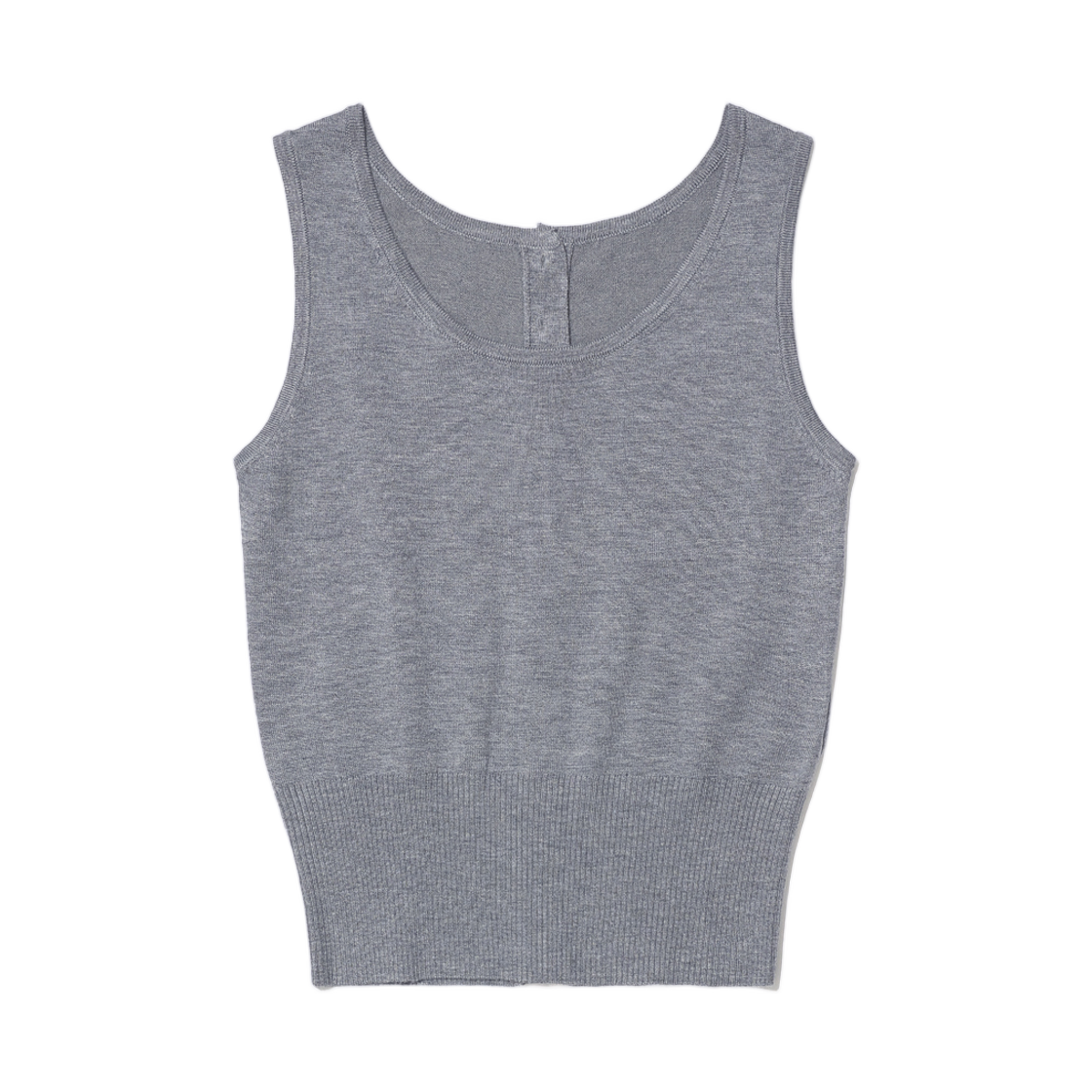 (W) 파르티멘토 PWC 투웨이 버튼 업 와이드 립 슬리브리스 멜란지((W) Partimento PWC 2Way Button Up Wide Rib Sleeveless Melange)