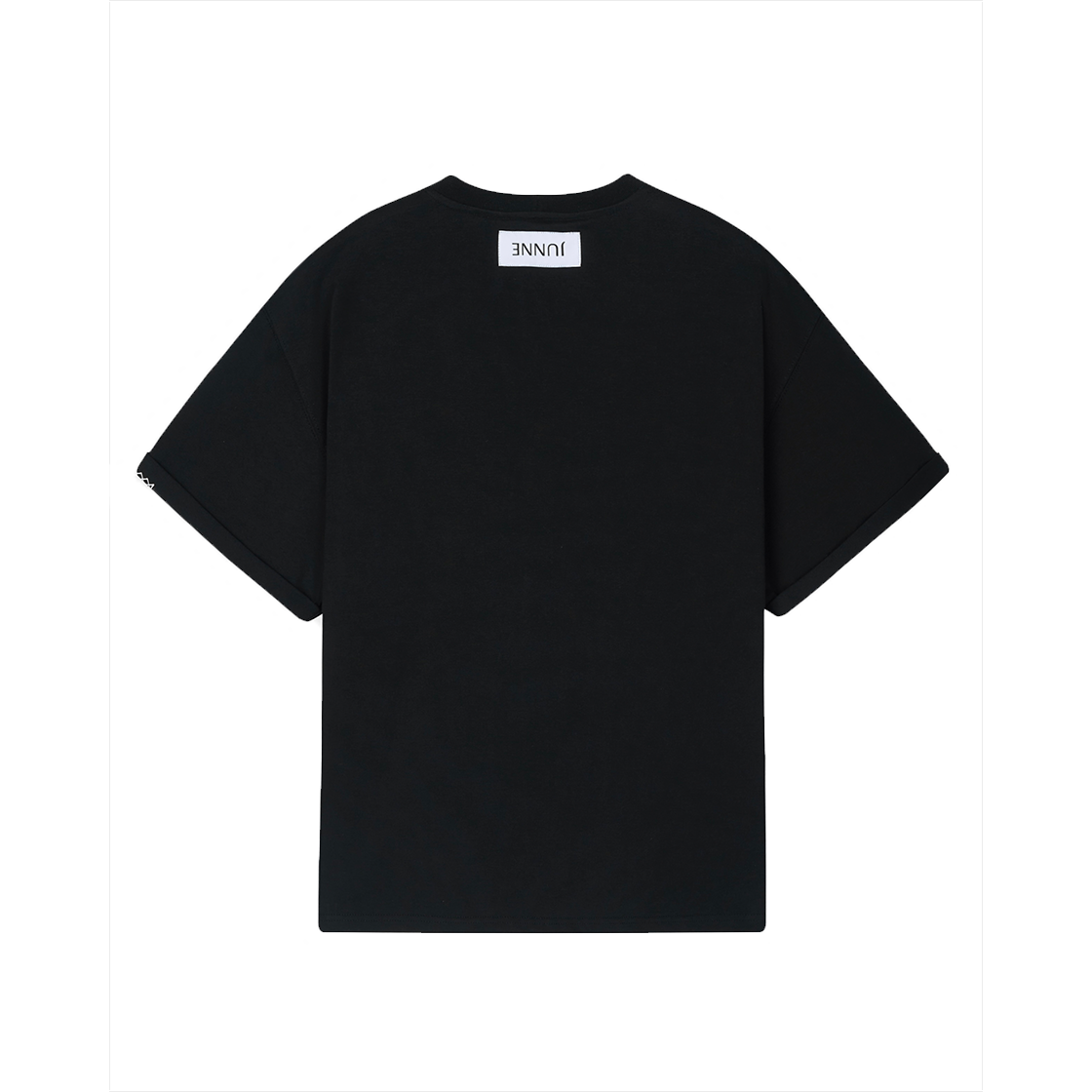준느 T26 세미 오버핏 스트럭쳐드 티셔츠 블랙(Junne T26 Semi Overfit Structured T-shirts Black)