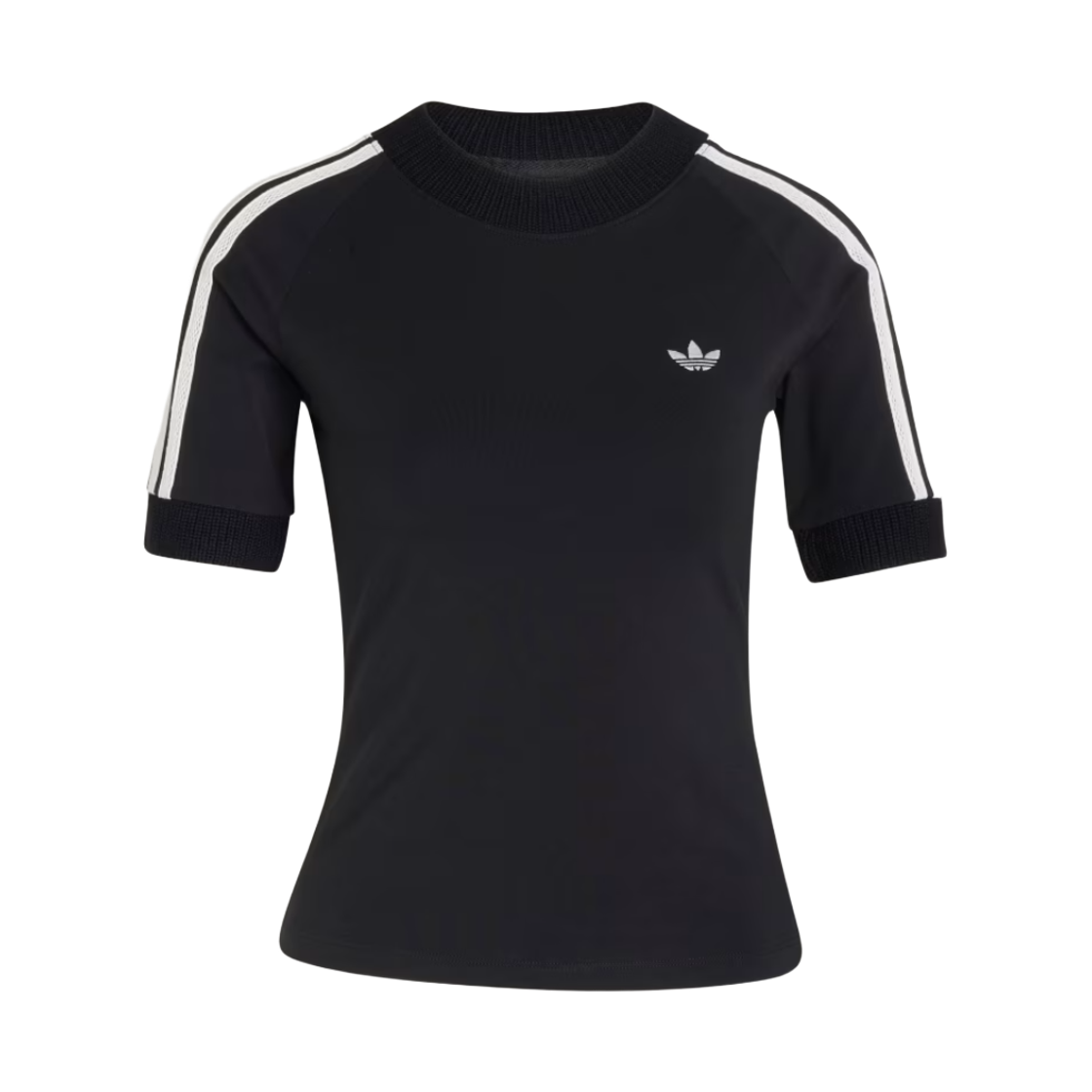 KD5445 (W) Adidas Originals Cali Knitted Crochet T-Shirt Black - KR Sizing