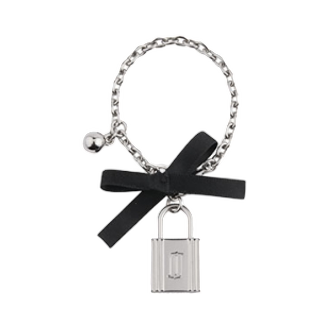 제이에스티나 J.레터 미니 리본 락 참 실버(J.Estina J.Letter Mini Ribbon Lock Charm Silver)