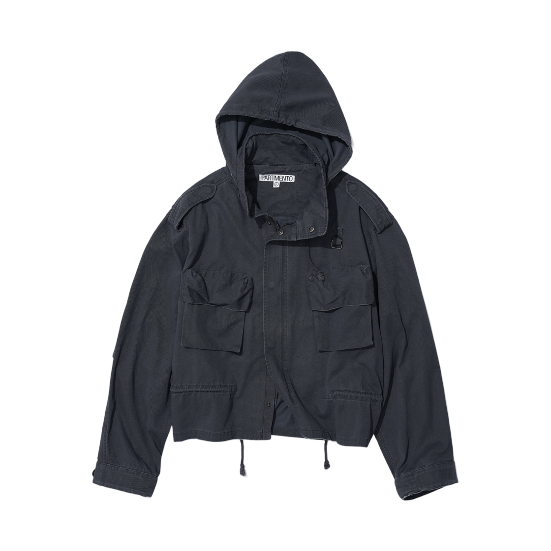 (W) 파르티멘토 워시드 크롭 M65 필드 자켓 차콜((W) Partimento Washed Crop M65 Field Jacket Charcoal) - 1