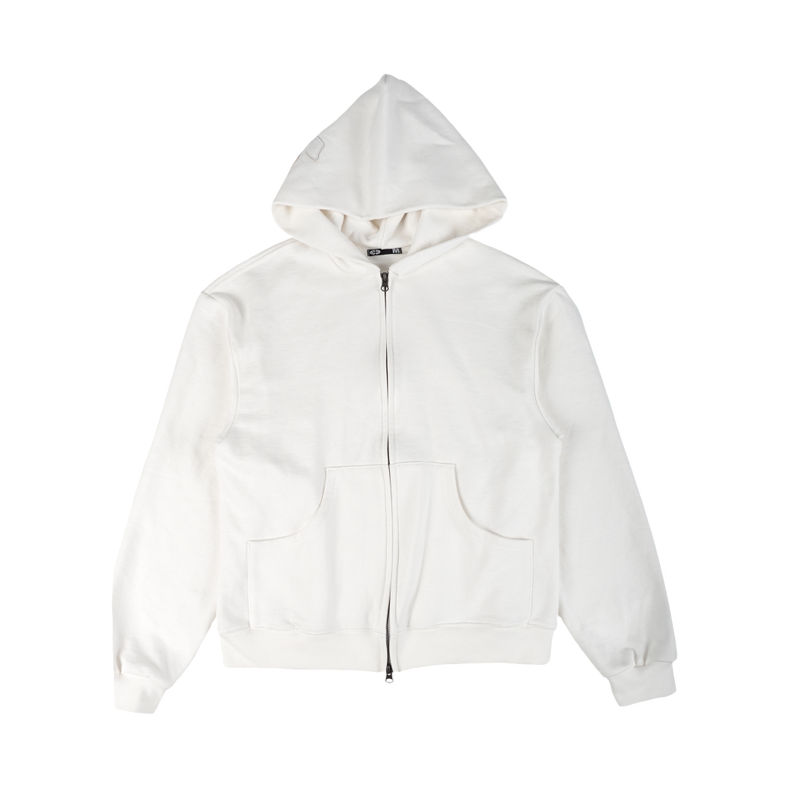 이알티알 x 니들 레더 아플리케 후드 집업 화이트(ERTR x Needle Leather Applique Hoodie Zip Up White) - 1