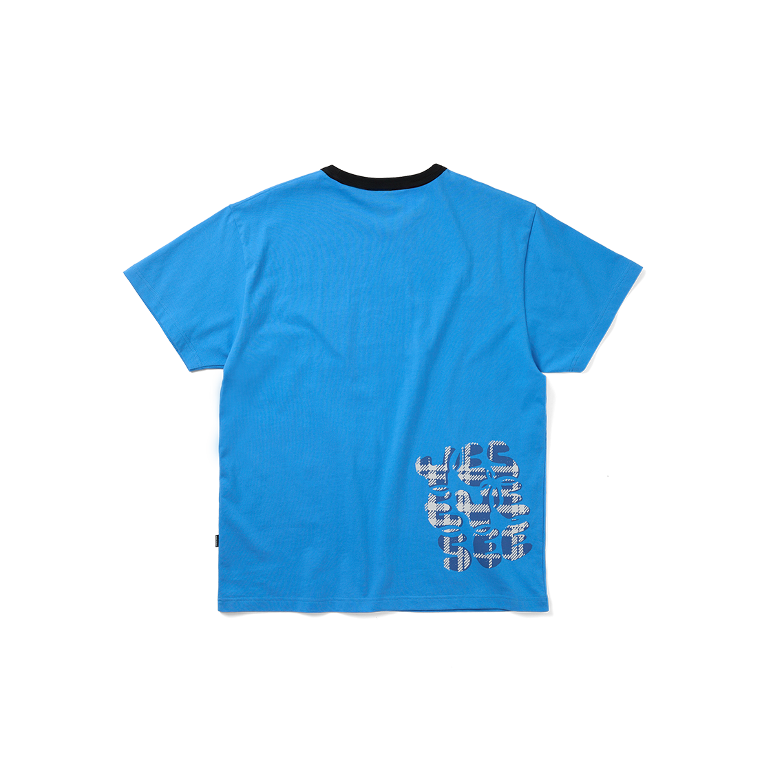 [더블적립] 예스아이씨 플래드 씨-로고 티셔츠 스카이 블루([더블적립] YESEYESEE Plaid C-Logo Tee Sky Blue)