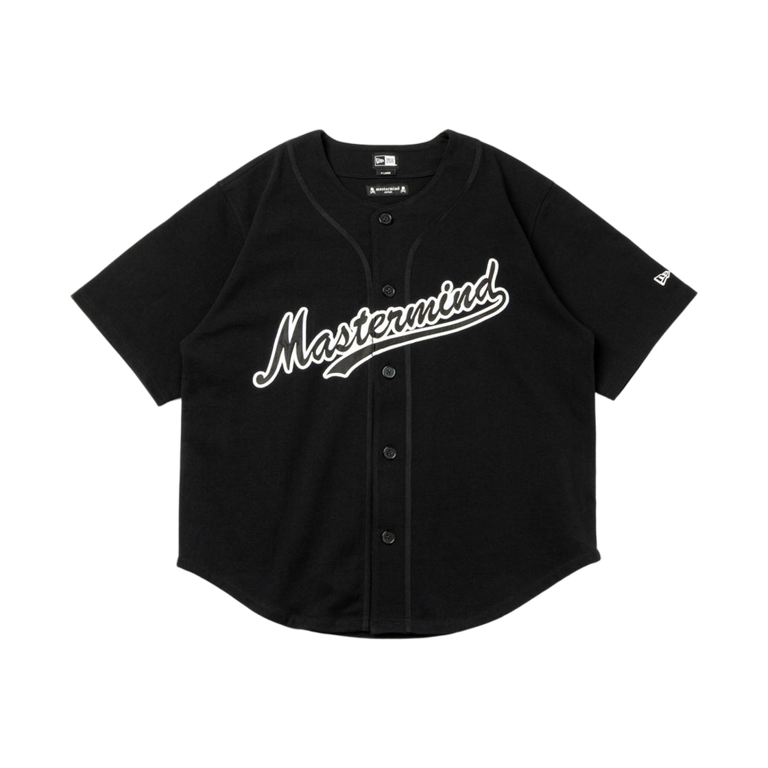 뉴에라 x 마스터마인드 헤비웨이트 코튼 베이스볼 셔츠 블랙(New Era x Mastermind Heavyweight Cotton Baseball Shirt Black) - 1