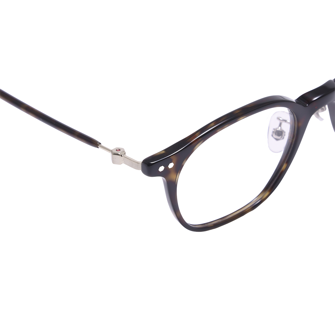 알로아이웨어 [SILVERBITE] SBG7606 1818G HD ACETATE 초경량 고밀도 아세테이트 톨토이즈 스퀘어 안경테(ALO EYEWEAR [SILVERBITE] SBG7606 1818G HD ACETATE ultra-lightweight high-density acetate tortoise square eyeglass frame) - 4