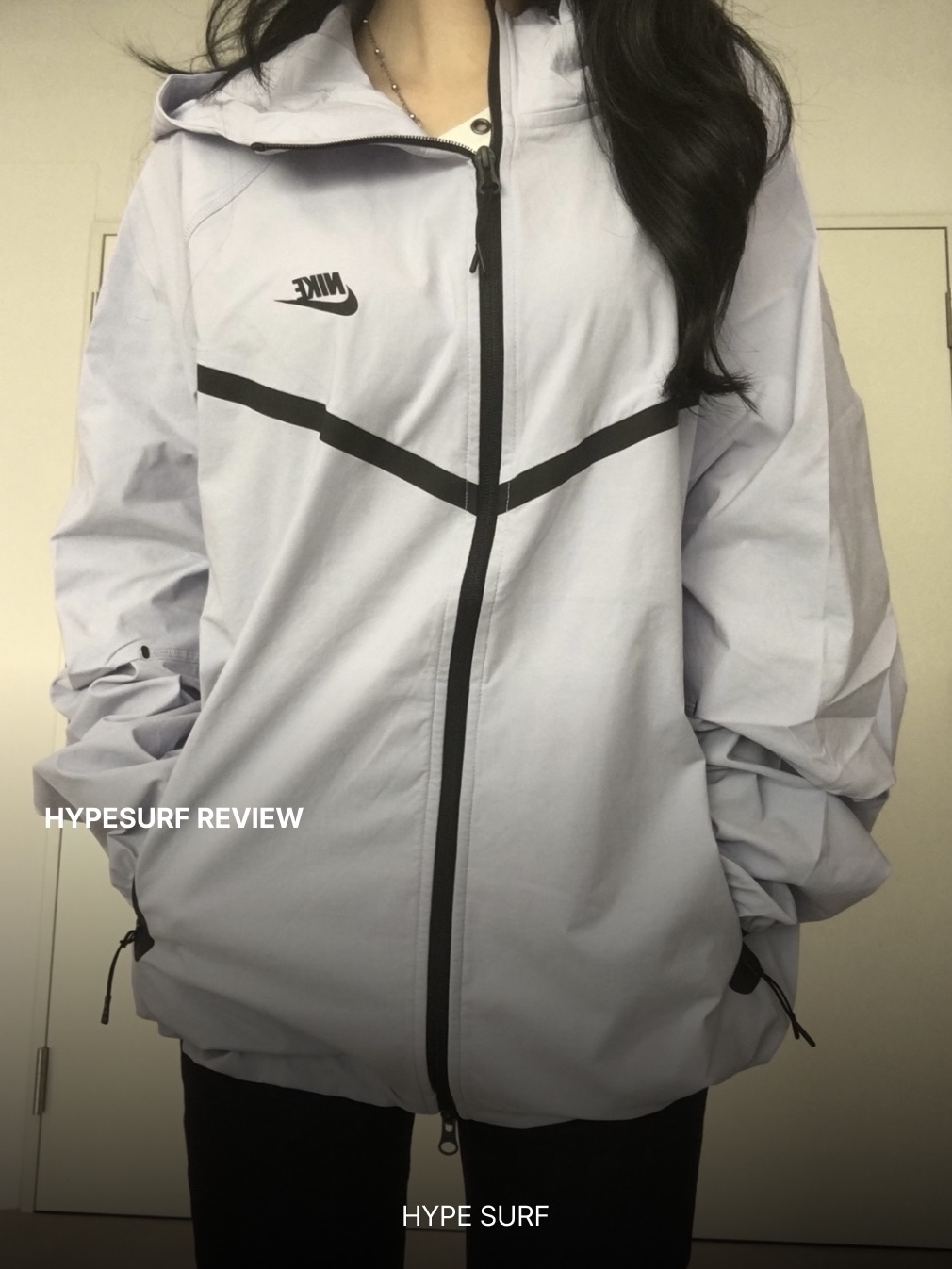 Nike Tech Woven Jacket Ghost Black - Asia 착용 스타일 - 2
