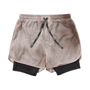 negative split club ZeroShell Tie-Dyeing 2in1 Pants Brown