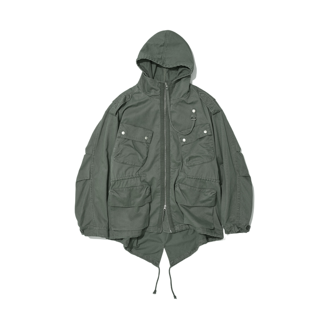 (W) 파르티멘토 2-in-1 워시드 M65 필드 자켓 카키 그린((W) Partimento 2-in-1 Washed M65 Field Jacket Khaki Green)