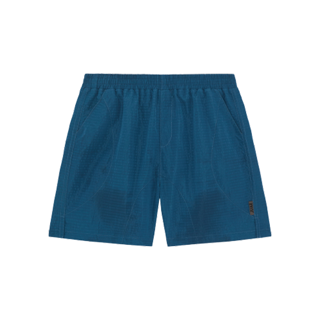 SN168 Saul Nash Seersucker Beach Shorts Blue