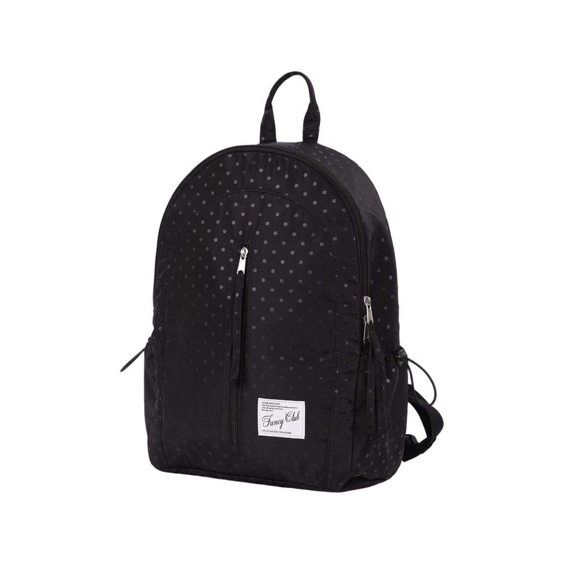 팬시 클럽 닷 라운드 백팩 블랙(Fancy Club Dot Round Backpack Black) - 2