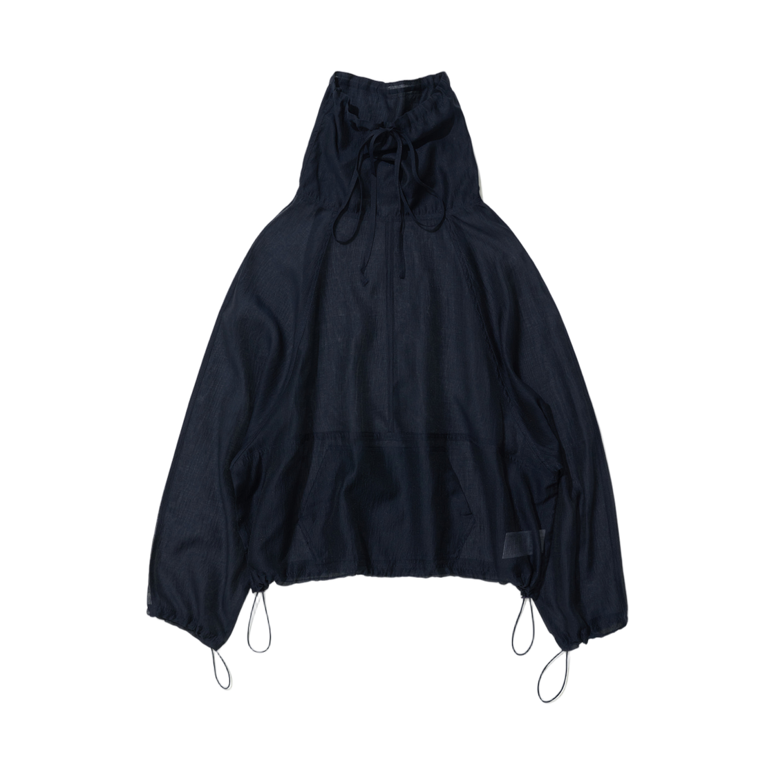 (W) 파르티멘토 시어 아노락 크루넥 네이비((W) Partimento Sheer Anorak Crewneck Navy) - 1